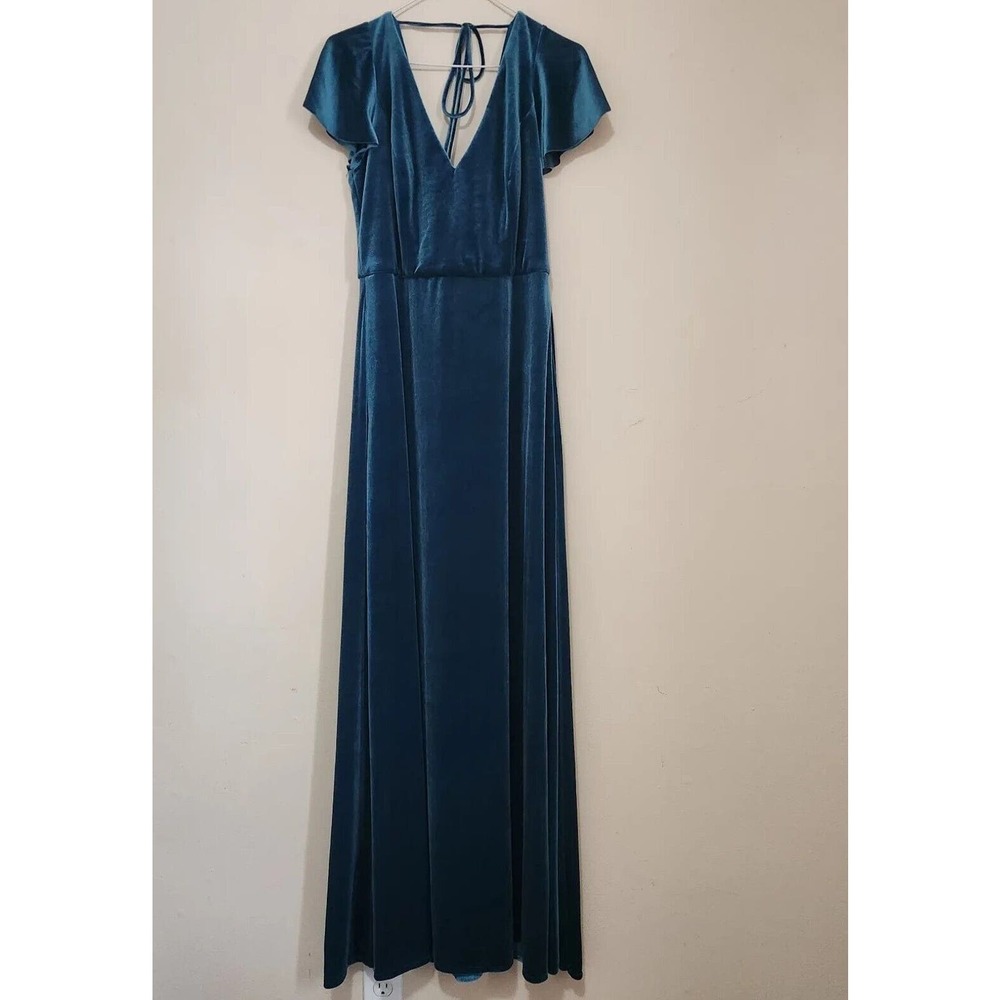 After Six Teal Long Sleeve Dress